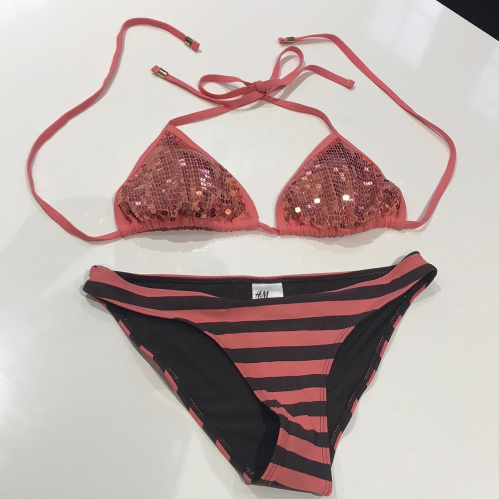 H&M Dark Peach Two Piece Bikini